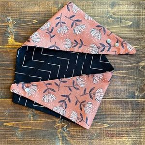 Dog bandana snap on reversible